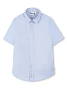 Рубашка на пуговицах BOSS Kidswear, синий