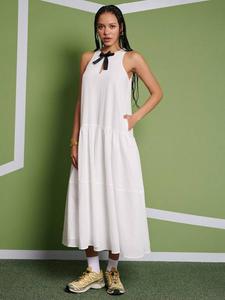 Платье миди Nicola Oversized GHOSPELL, White