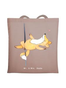 Mr. & Mrs. Panda Сумка из ткани с символикой Fox Poledan, без надписей, пастельно-коричневого цвета