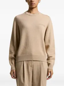 Свитер с вышивкой Peserico, нейтральный