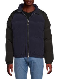 Стеганая куртка-пуховик с контрастными рукавами Krost, цвет Dark Sapphire