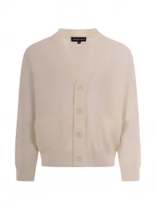Кардиган с карманом на пуговицах Emporio Armani Kids, нейтральный