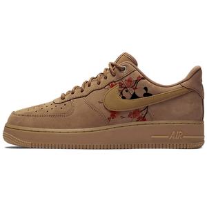 Nike Кроссовки Air Force 1 с противоскользящим износостойким низким верхом для скейтборда, унисекс, коричневые
