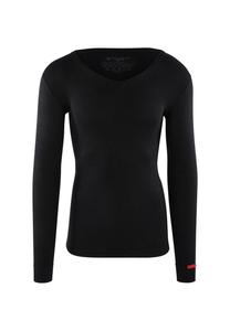 Термомайка термобелье с длинным рукавом - V-образный вырез BlackSpade, черный