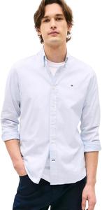 Мужская фирменная рубашка TOMMY HILFIGER с длинным рукавом и застежкой на пуговицы, классического кроя, коллекция 2025 года, Plaid Breezy Blue 4077.402