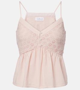 Топ Aliah из вышитого хлопкового поплина Velvet, Ballet