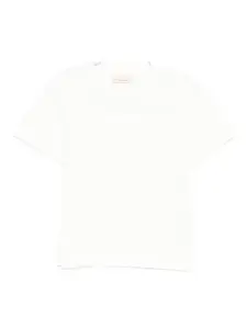 Футболка с вышитым логотипом Elisabetta Franchi Kids, нейтральный