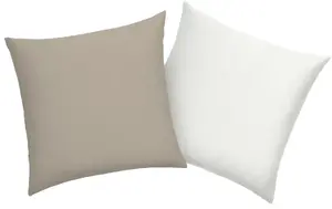 Чехол на подушку мой дом "DESNER2", (2 шт.), двусторонний чехол на подушку My home 40х80 см, белый/бежевый