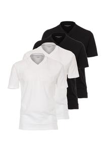 Футболка CASAMODA 4ER PACK, Schwarz Weiß/White