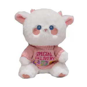 Плюшевая кукла Good Luck Lamb высотой 25см/35см Dolls and bears dance, розовый