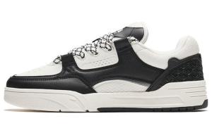 ANTA АОДЖИЕ противоскользящие износостойкие низкие скейтерские кроссовки мужские бело-черные, цвет White Black