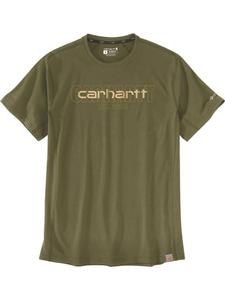 Футболка Force S/S Logo 106653 зеленого цвета CARHARTT