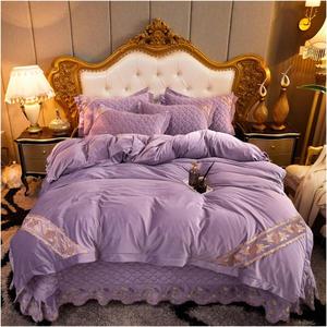 TOMYEUS Комплект постельного белья из вельвета и фланели с вышивкой