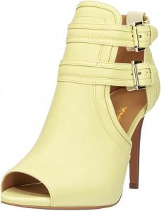 Женские сандалии-ботильоны XYD с открытым носком, двойной пряжкой, шпилькой, стильными вырезами для мероприятий и вечеринок, Pale Yellow