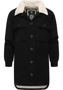 Вельветовая куртка Ragwear "Kyoka", без капюшона, стильная женская куртка из вельвета на пушистой подкладке, черный