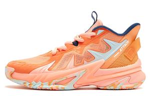 Амортизирующие устойчивые к истиранию дышащие баскетбольные кроссовки Mid Top для детей Orange QIAODAN, оранжевый