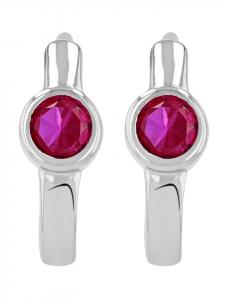 Adeliás Женские серьги - серьги-кольца на шарнирах из серебра 925 пробы с кубическим цирконием в серебре