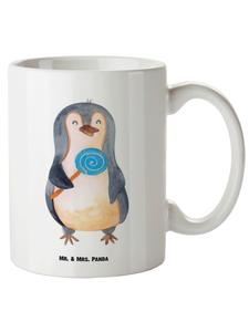 Кружка-леденец XL Penguin без слов, белая Mr. & Mrs. Panda