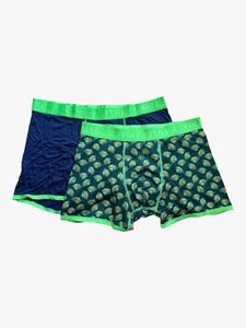 Боксеры Leaves & Plain Bamboo Swole Panda, Pack of 2, Navy/Green