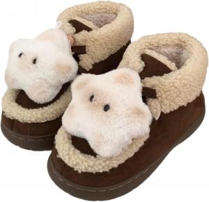 Женские милые зимние ботинки ZQW с капибарой, 3D животное, высокие ботильоны Y2K, пушистые, утепленные, с удобной обувной колодкой, Dark Brown & Stars