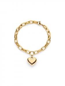 s.Oliver Массивный браслет в форме сердца из золота