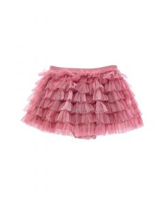 Mayoral Юбка из тюля с рюшами, розовый