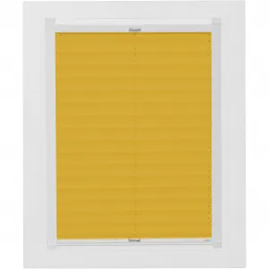 Мансардные жалюзи sunlines плиссе «Молодой стиль энергосбережения», затемняющее, энергосберегающее, натяжное, с энергосберегающим эффектом, с направляющими, цвет senfgelb + weiß