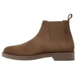 ZARA Короткие мужские ботинки челси коричневого цвета