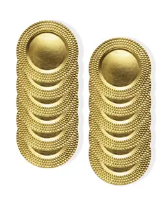 Линейная тарелка-подставка, набор столовых приборов из 12 предметов, сервиз на 12 персон American Atelier, gold