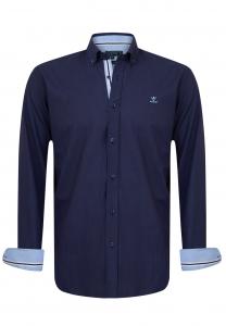 Рубашка на пуговицах классического кроя Sir Raymond Tailor Patty, синий