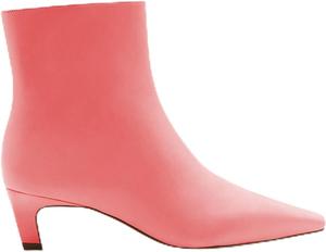 WINDBXYB Женские ботильоны с острым носком и каблуком kitten, с боковой молнией, из элегантной кожи, короткие вечерние ботинки