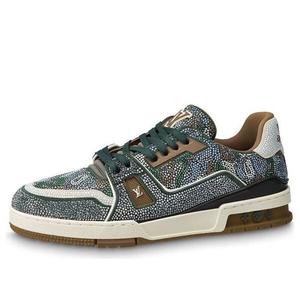 Кроссовки trainers 'grey crystals' Louis Vuitton, серебряный