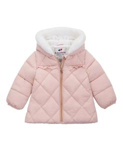 Пуховик с мягкой подкладкой и капюшоном для маленьких девочек Rokka&Rolla