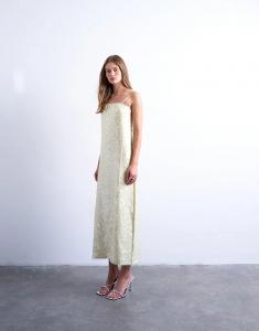 Бюстгальтер-бандо миди Topshop с пайетками цвета пахты