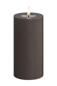 Светодиодная свеча Mokka Bloklys 7,5 х 15 см Deluxe Homeart, коричневый