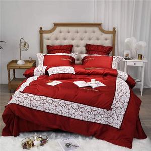 FGDSEEEKJUFHH Комплект постельного белья из сатина 60s в ретро-стиле с кружевом