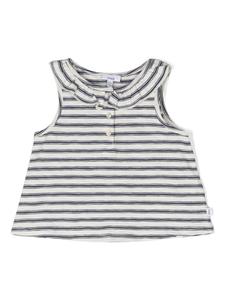 Knot полосатая блузка без рукавов, белый