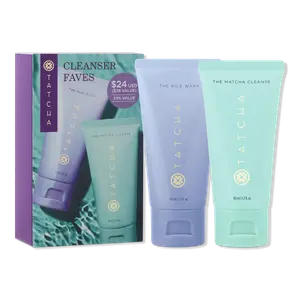 Избранные очищающие средства: рисовый гель для умывания и набор очищающих средств с матчей. TATCHA