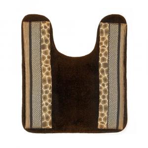 Коврик для ванной с полосками Safari Stripes Popular Bath, цвет Chocolate