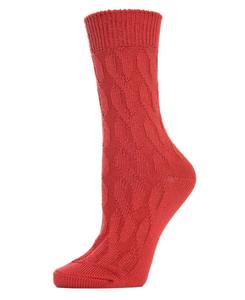 Женские нейтральные вязаные носки с витой вязкой, незаменимые для походов в сапогах MeMoi, Sun dried tomato