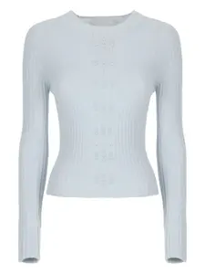 Вязаный свитер в рубчик Vanisè, синий