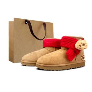 Классические мини-сапожки женские каштановые UGG, Chestnut