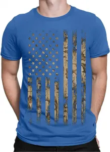 Футболка для мужчин больших размеров в патриотичную полоску