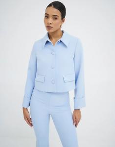 Структурированная куртка River Island в стиле 60-х светло-голубого цвета