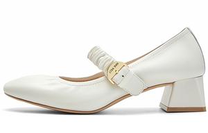 NINE WEST Женские туфли Мэри Джейн на массивном каблуке экрю, цвет Ecru