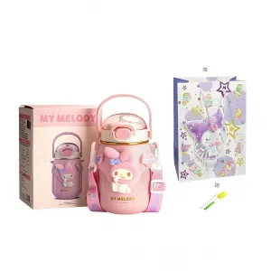 Бутылка для воды Cinnamoroll/Kuromi/My Melody Collection Big Belly 700ML Sanrio, My Melody+Cup Cleaning Brush+Shopping Bag