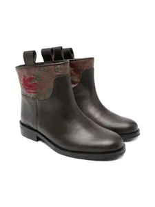 Ботинки с вышивкой Pegaso ETRO KIDS, синий