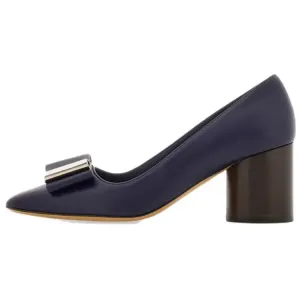 Женские туфли на высоком каблуке 6 см Ferragamo, синий