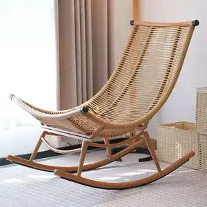 Yu Senyi Кресло-качалка из ротанга pe с подушкой, handmade