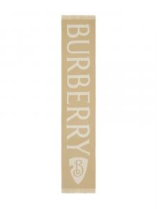 Burberry шерстяной шарф с жаккардовым логотипом, нейтральный